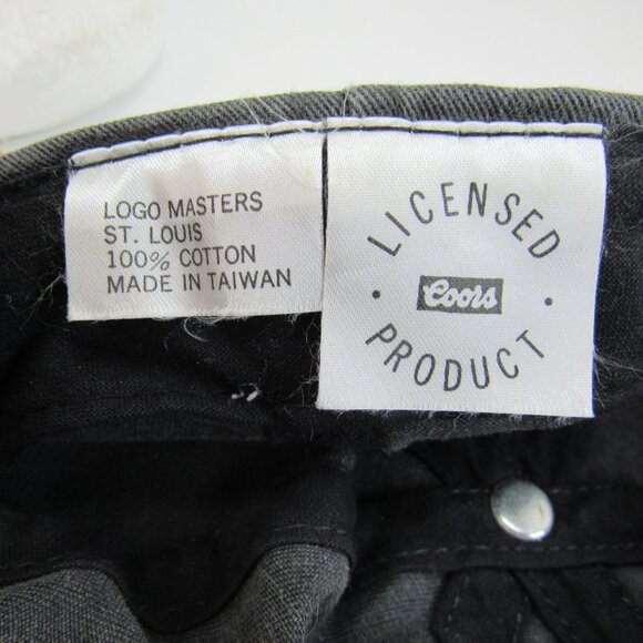 Coors Light The Silver Bullet Embroidered Logo Men's Gray Adj Strap Back Cap Hat - Picture 8 of 8